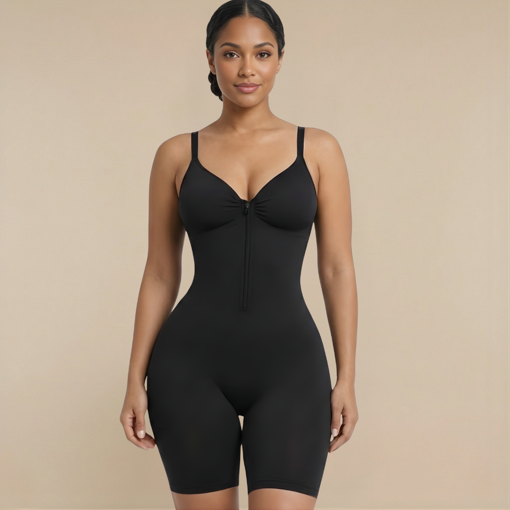 Shapewear Gainant Curvella™ – Zip Frontal Mi-Cuisse