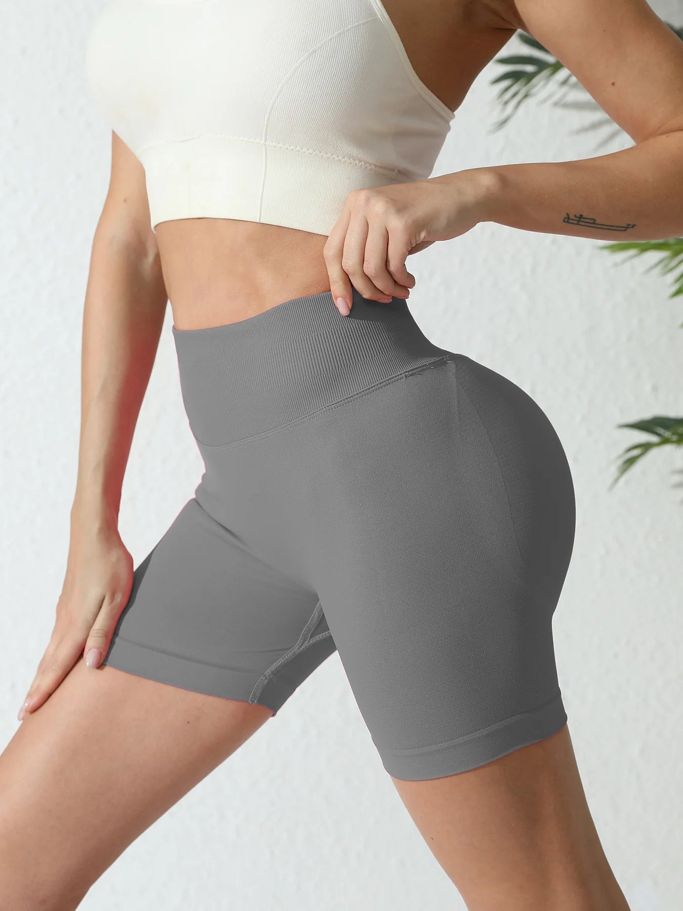 Short de Yoga Taille Haute Sculptant – Sans Coutures