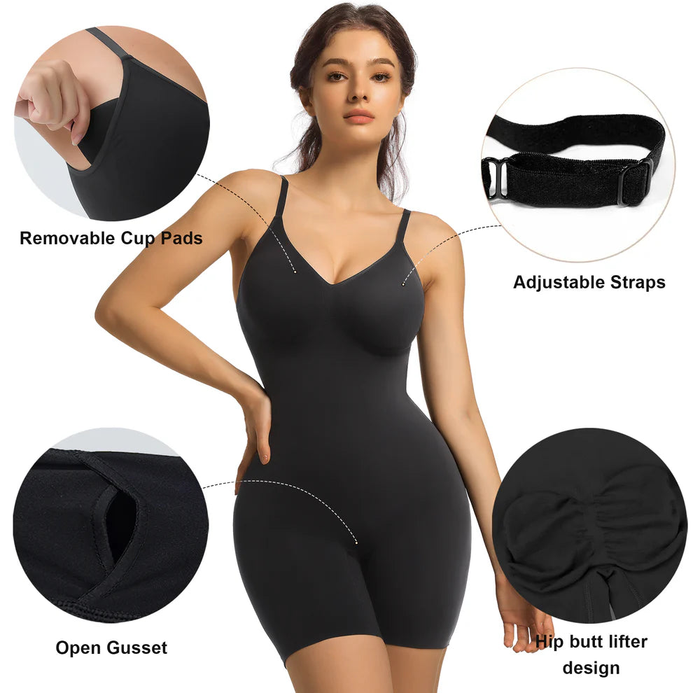 Curvella Sculpt™ – Body gainant mi-cuisse à effet ventre plat